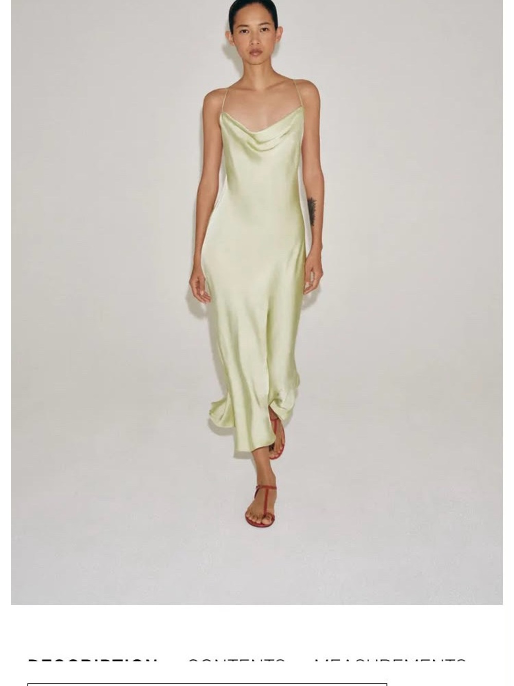 Satin slip dress from Zara